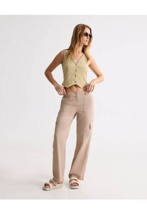 Camiseta Para Mujer Manga Sisa Moda Color Crema Marca Seven Seven #28096442