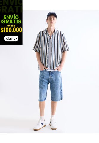 Bermuda  Para Hombre Regular Largo Color Azul Marca Seven Seven #45100764 Seven Seven