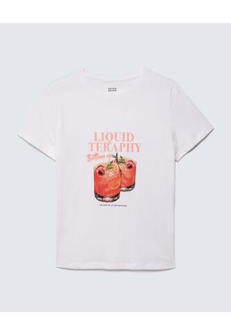 Camiseta Para Mujer Manga Corta Color Crudo Marca Seven Seven #28096070 Seven Seven