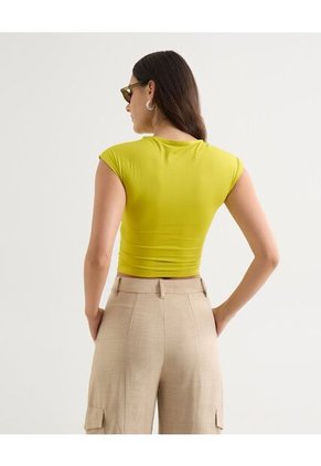 Camiseta Para Mujer Manga Corta Cuello Redondo Color Verde Marca Seven Seven #28096257