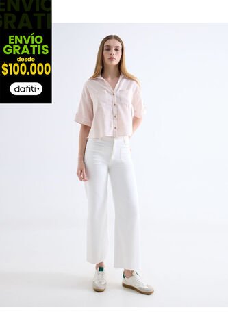 Jean  Para Mujer Retro Color Blanco Marca Seven Seven #28160999 Seven Seven