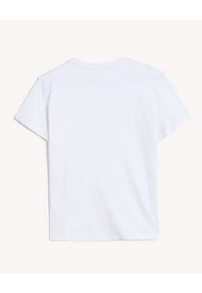 Camiseta Para Mujer Manga Corta Cuello Redondo Color Crudo Marca Seven Seven #28096360