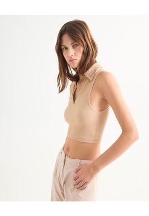 Camiseta Para Mujer Manga Sisa Color Arena Marca Seven Seven #28096020