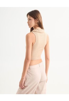 Camiseta Para Mujer Manga Sisa Color Arena Marca Seven Seven #28096020