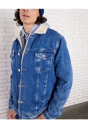 Chaqueta Para Hombre Trucker Color Azul Medio Marca Seven Seven #45080362