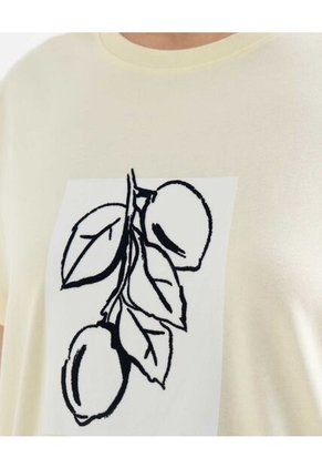 Camiseta Para Mujer Manga Corta Cuello Redondo Color Amarillo  Marca Seven Seven #28096208