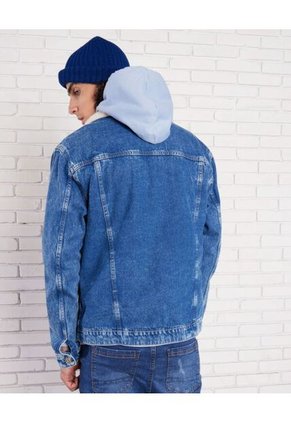 Chaqueta Para Hombre Trucker Color Azul Medio Marca Seven Seven #45080362