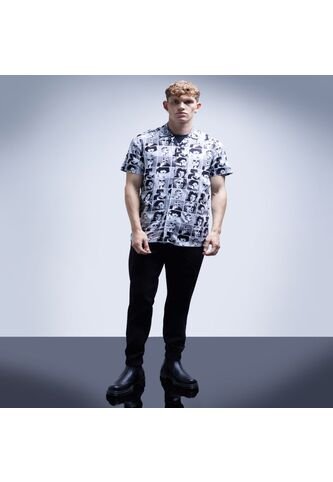 Camisa Para Hombre Manga Corta  Color Negro Marca Seven Seven #45011957 Seven Seven