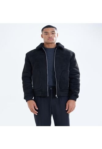 Chaqueta Para Hombre Shearling Color Negro Marca Seven Seven #45080414 Seven Seven
