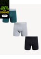 Boxer X3 Para Hombre Fleat Seamer Medio Color Negro Marca Seven Seven #45000382 de Seven Seven
