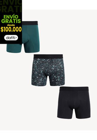 Boxer X3 Para Hombre Fleat Seamer Medio Color Gris Marca Seven Seven #45000383 Seven Seven