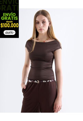 Pantalón  Para Mujer Moda Color Café Marca Seven Seven #28071981 Seven Seven