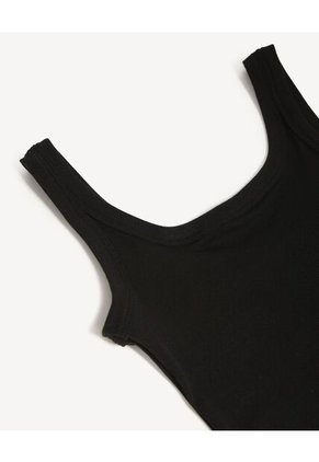 Camiseta Para Mujer Manga Sisa Moda Color Negro Marca Seven Seven #28096346