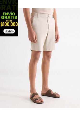 Bermuda  Para Hombre Regular Corto Color Beige Marca Seven Seven #45100754 Seven Seven