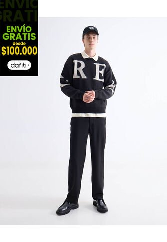 Pantalón  Para Hombre Chino Color Negro Marca Seven Seven #45071201 Seven Seven