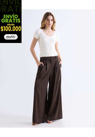 Pantalón  Para Mujer Moda Color Café Marca Seven Seven #28071952 Seven Seven