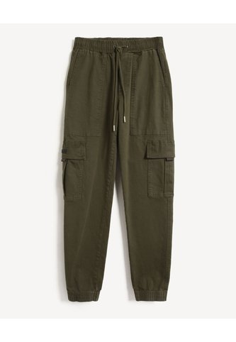 Jogger Cargo Con Bolsillos  Para Hombre Verde Seven Seven Seven Seven