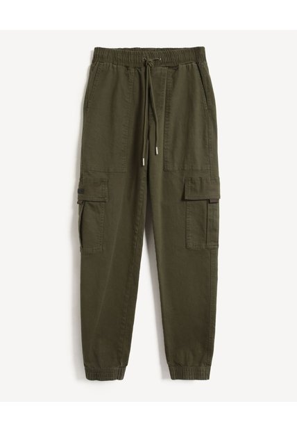 Jogger Cargo Con Bolsillos  Para Hombre Verde Seven Seven