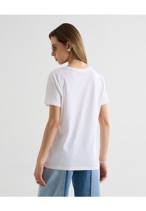 Camiseta Para Mujer Manga Corta Cuello Redondo Color Crudo Marca Seven Seven #28096364