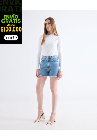 Short  Para Mujer Multiusos Plano Color Azul Marca Seven Seven #28191116 Seven Seven