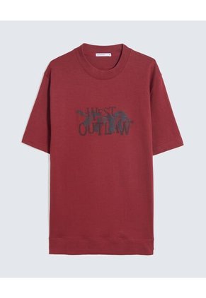 Camiseta Para Hombre Manga Corta Color Terracota Marca Seven Seven #45092643