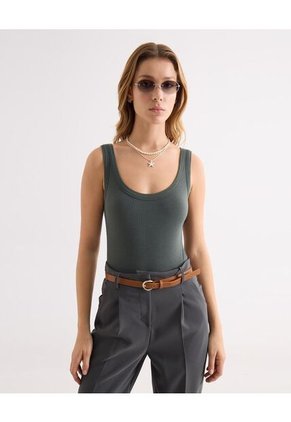 Camiseta Para Mujer Manga Sisa Moda Color Verde Marca Seven Seven #28096347