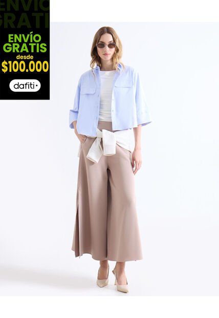 Pantalón  Para Mujer Moda Color Beige Marca Seven Seven #28071983