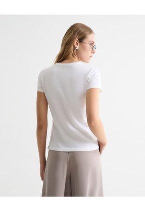 Camiseta Para Mujer Manga Corta Cuello Redondo Color Crudo Marca Seven Seven #28096370