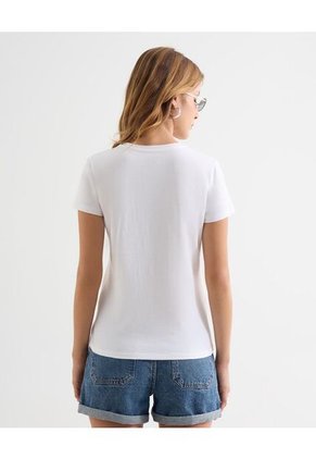 Camiseta Para Mujer Manga Corta Cuello Redondo Color Crudo Marca Seven Seven #28096371