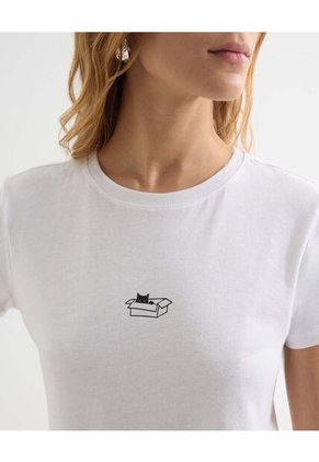 Camiseta Para Mujer Manga Corta Cuello Redondo Color Crudo Marca Seven Seven #28096371