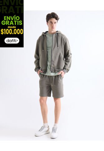 Bermuda  Para Hombre Regular Corto Color Gris Marca Seven Seven #45100715 Seven Seven