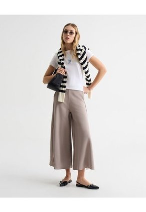 Camiseta Para Mujer Manga Corta Cuello Redondo Color Crudo Marca Seven Seven #28096370