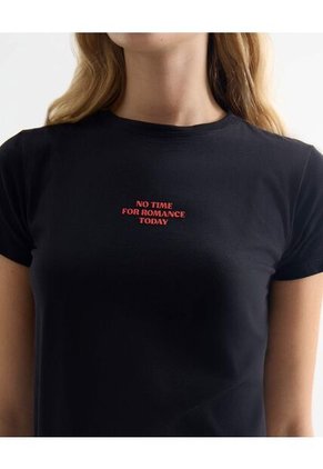 Camiseta Para Mujer Manga Corta Cuello Redondo Color Negro Marca Seven Seven #28096367