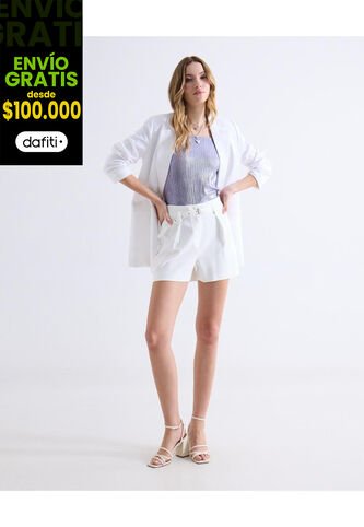 Short  Para Mujer Multiusos Plano Color Blanco Marca Seven Seven #28191142 Seven Seven