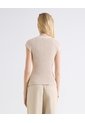 Chaleco Tejido Cuello V  Para Mujer Beige Seven Seven de Seven Seven