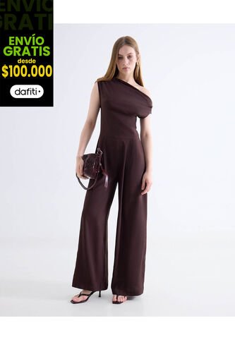 Enterizo  Para Mujer Manga Sisa Color Café Marca Seven Seven #28320448 Seven Seven