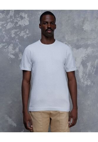 Camiseta Para Hombre Manga Corta Color Crema Marca Seven Seven #45092476 Seven Seven