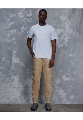 Camiseta Para Hombre Manga Corta Color Crema Marca Seven Seven #45092476