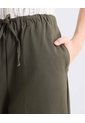 Pantalón Palazzo Pretina Fruncida  Para Mujer Verde Seven Seven de Seven Seven
