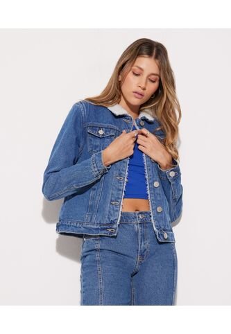 Chaqueta Para Mujer Trucker Color Azul Claro Marca Seven Seven #28080860 Seven Seven