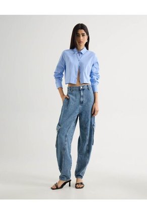 Blusa Para Mujer Manga Larga Color Azul Marca Seven Seven #28124048