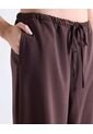 Pantalón Tiro Medio Con Cordón  Para Mujer Café Seven Seven de Seven Seven