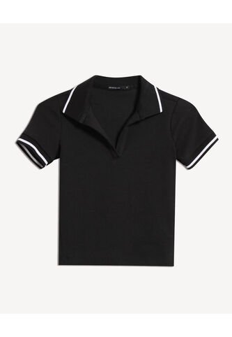 Camiseta Para Mujer Manga Corta Moda Color Negro Marca Seven Seven #28096555 Seven Seven