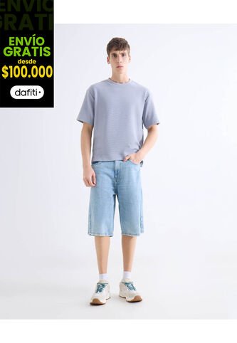 Bermuda  Para Hombre Regular Largo Color Azul Marca Seven Seven #45100765 Seven Seven