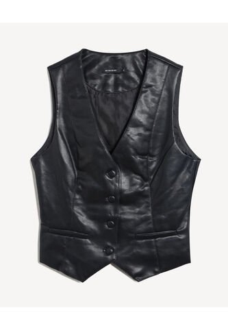 Chaleco Para Mujer Plano Color Negro Marca Seven Seven #28250153 Seven Seven