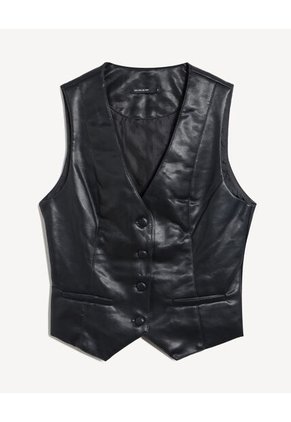 Chaleco Para Mujer Plano Color Negro Marca Seven Seven #28250153