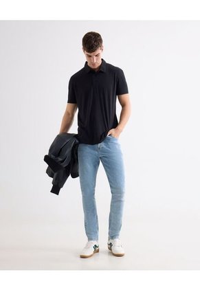Jeans Skinny Tono Claro  Para Hombre Azul Seven Seven