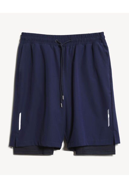 Bermuda Para Hombre Deportiva Largo Color Azul Marca Seven Seven #45100702