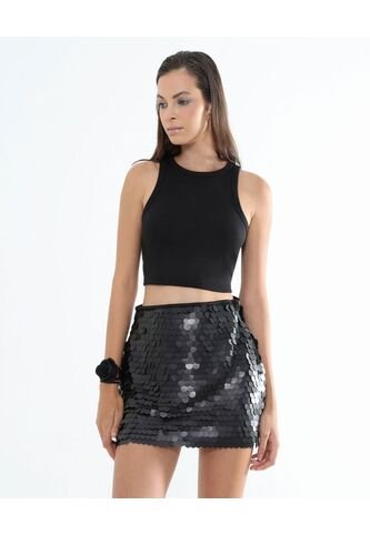 Camiseta Para Mujer Manga Sisa Color Negro Marca Seven Seven #28094738 Seven Seven