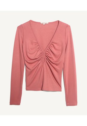 Camiseta Para Mujer Manga Larga Color Terracota Marca Seven Seven #28095247